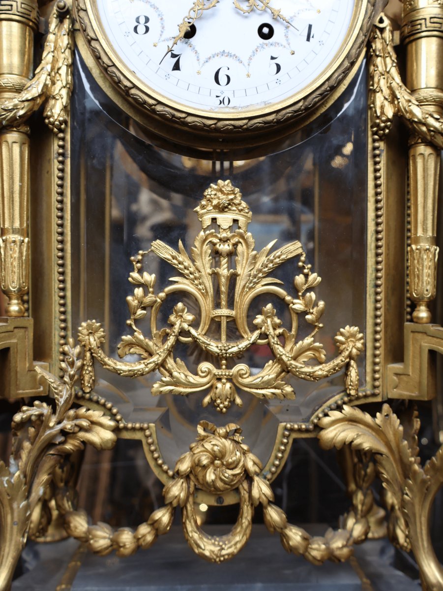 Louis XVI Style Ormolu Mantel Clock-photo-3