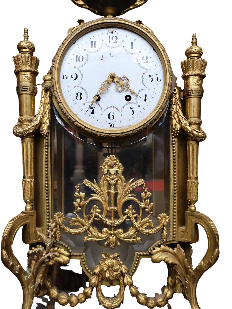 Louis XVI Style Ormolu Mantel Clock