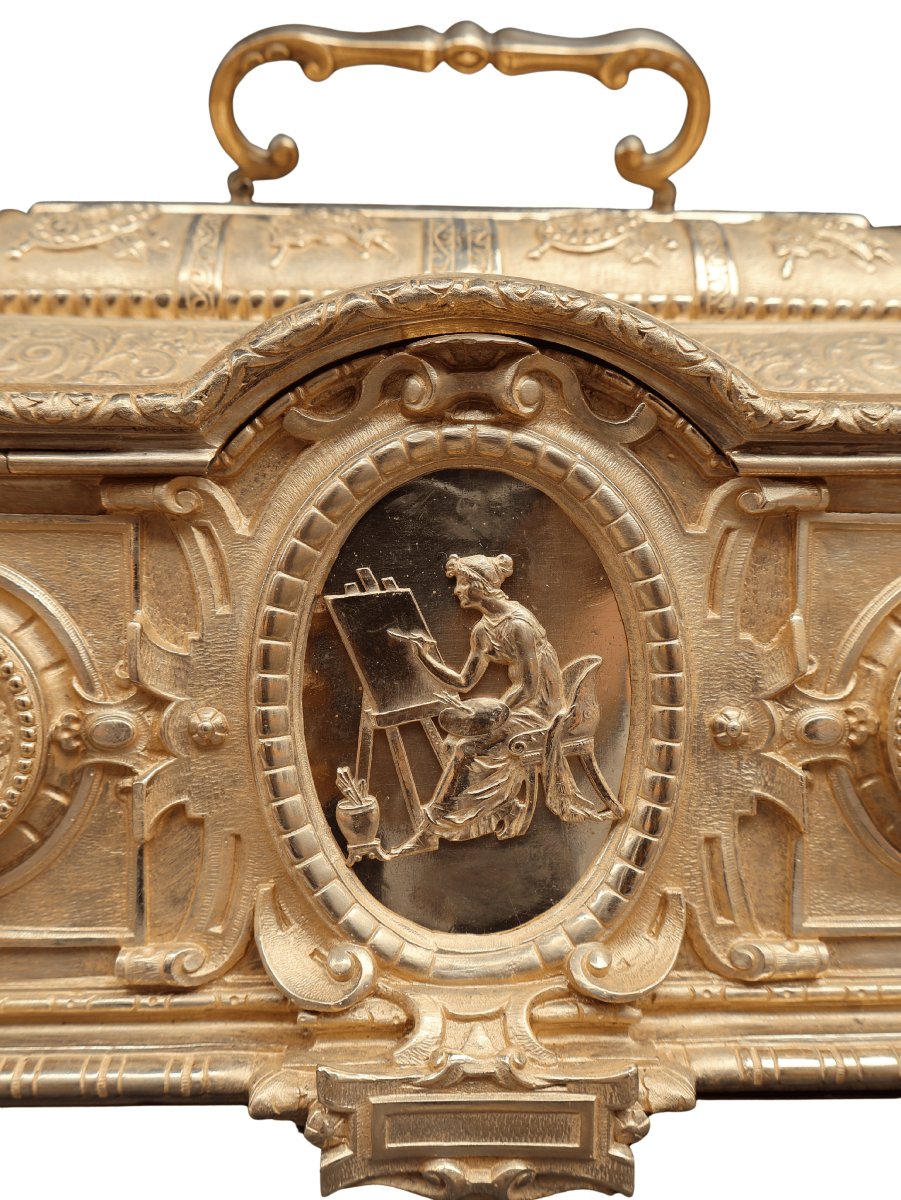 Napoleon III Period Gilt Bronze Jewelry Box-photo-1