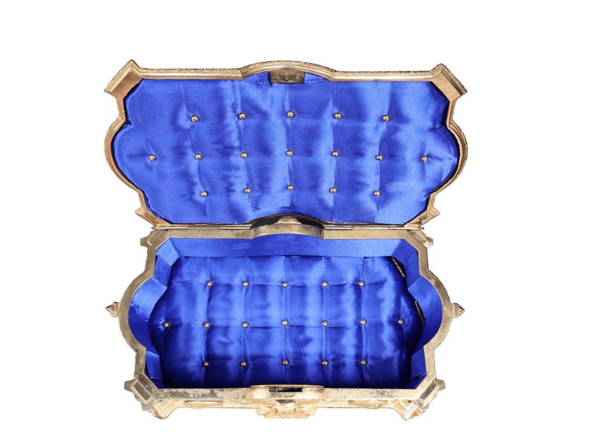 Napoleon III Period Gilt Bronze Jewelry Box-photo-3