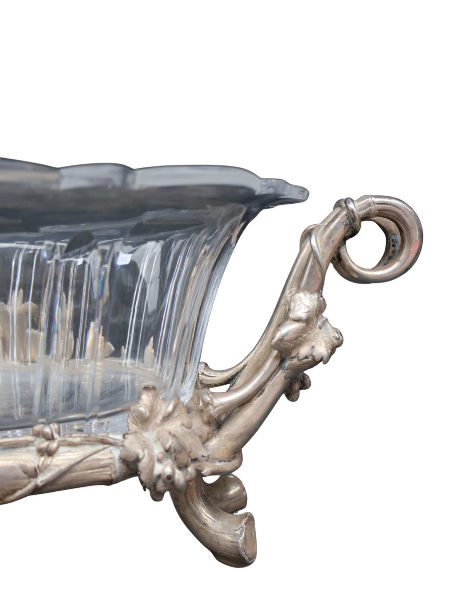 Coupe de centre de table Christofle en cristal taillé-photo-1