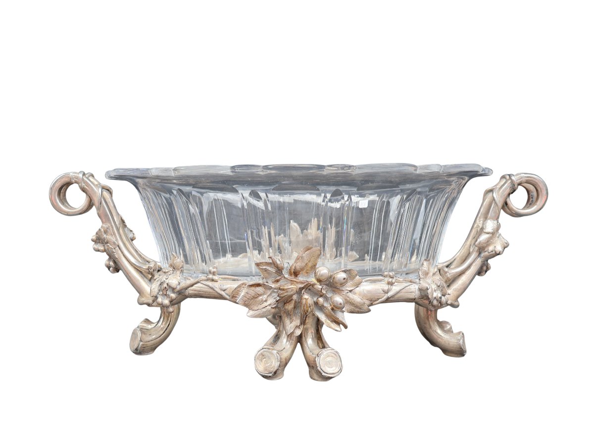 Coupe de centre de table Christofle en cristal taillé