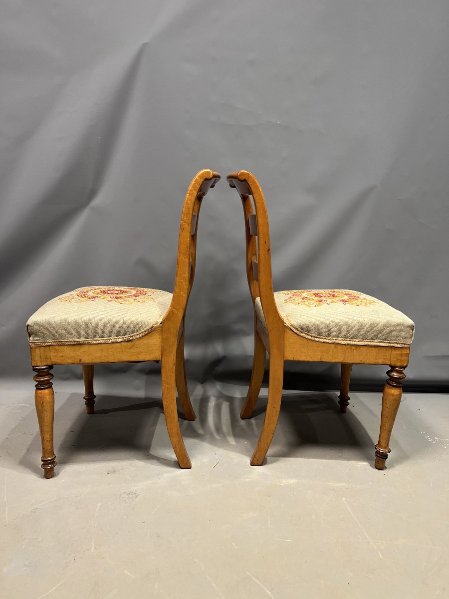 Paire de chaises Charles X -photo-2