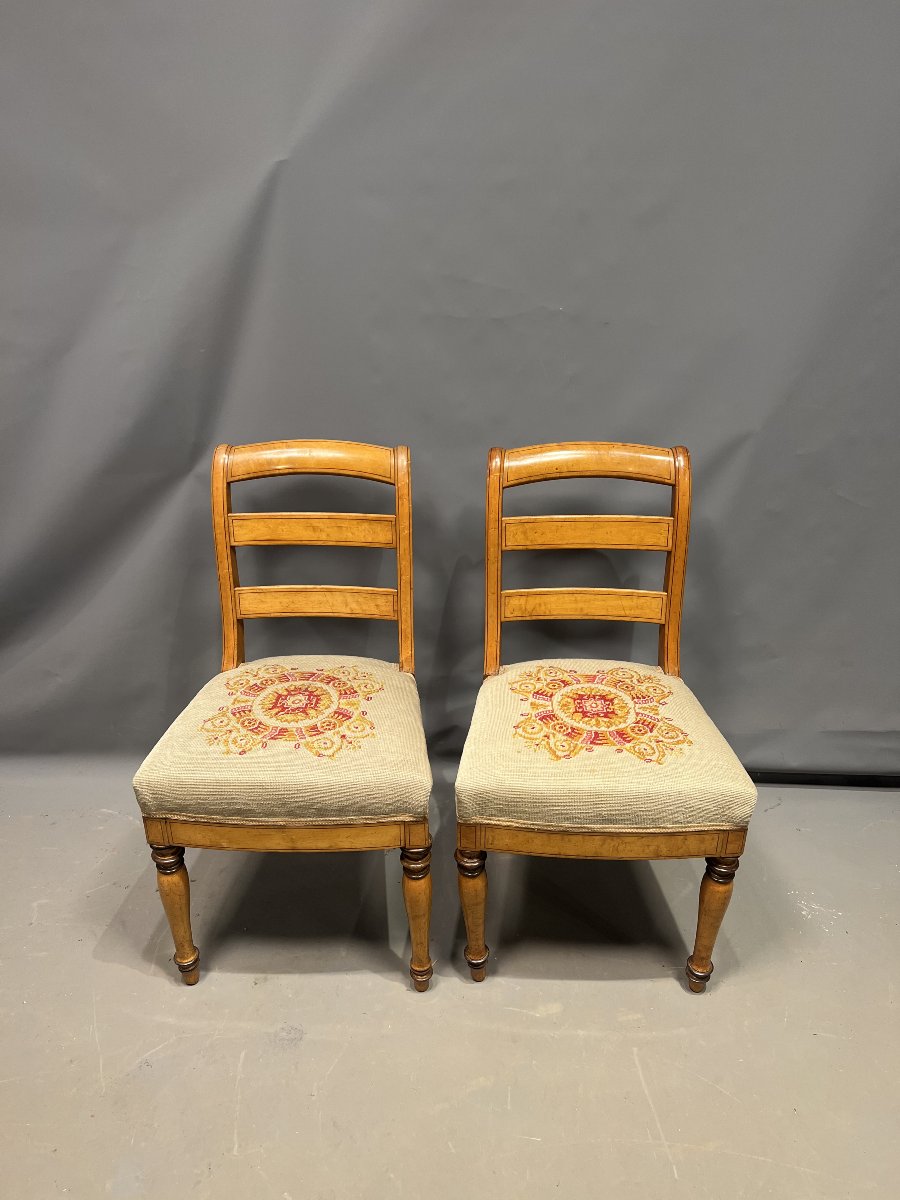 Paire de chaises Charles X 