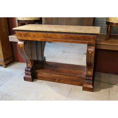 Console Charles X en palissandre 