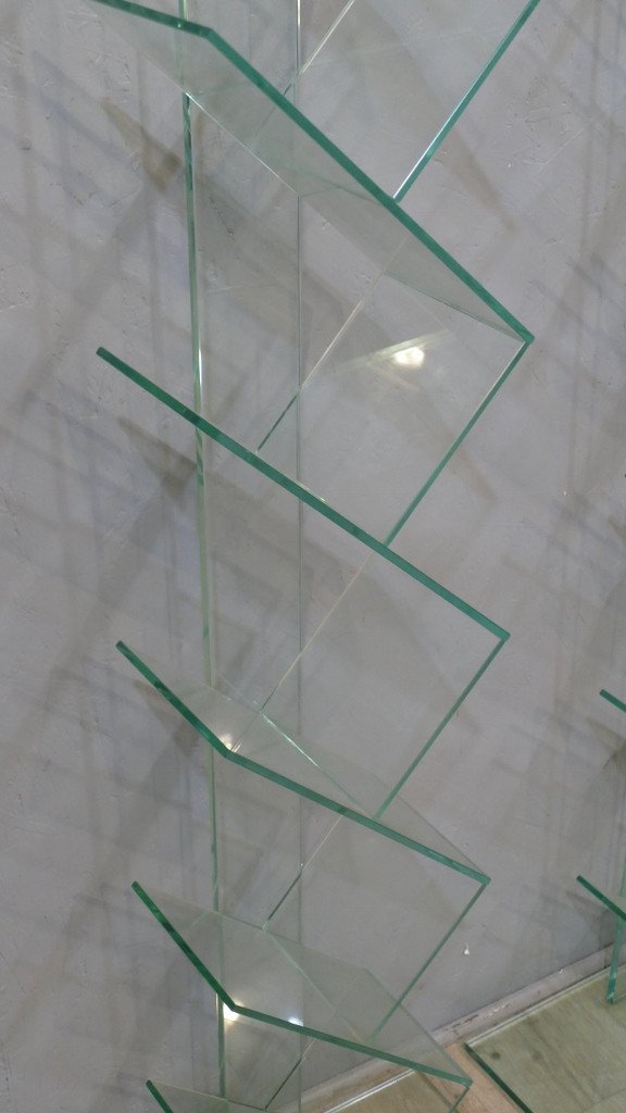 Pair Of Libraries, Cd Shelves In Glass, 1980-90 Period-photo-3