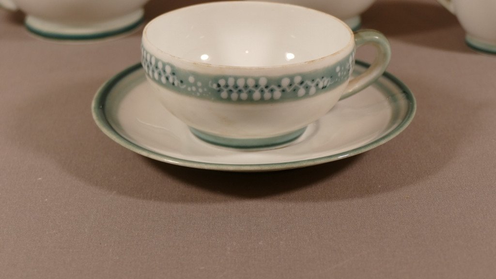 Camille Tharaud, Rare Service égoïste En Porcelaine Art Déco, 1930-photo-4