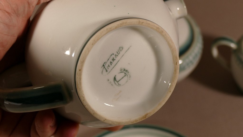 Camille Tharaud, Rare Service égoïste En Porcelaine Art Déco, 1930-photo-3