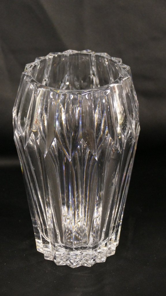 Vase En Cristal De Sèvres Taillé, époque 1960-photo-2