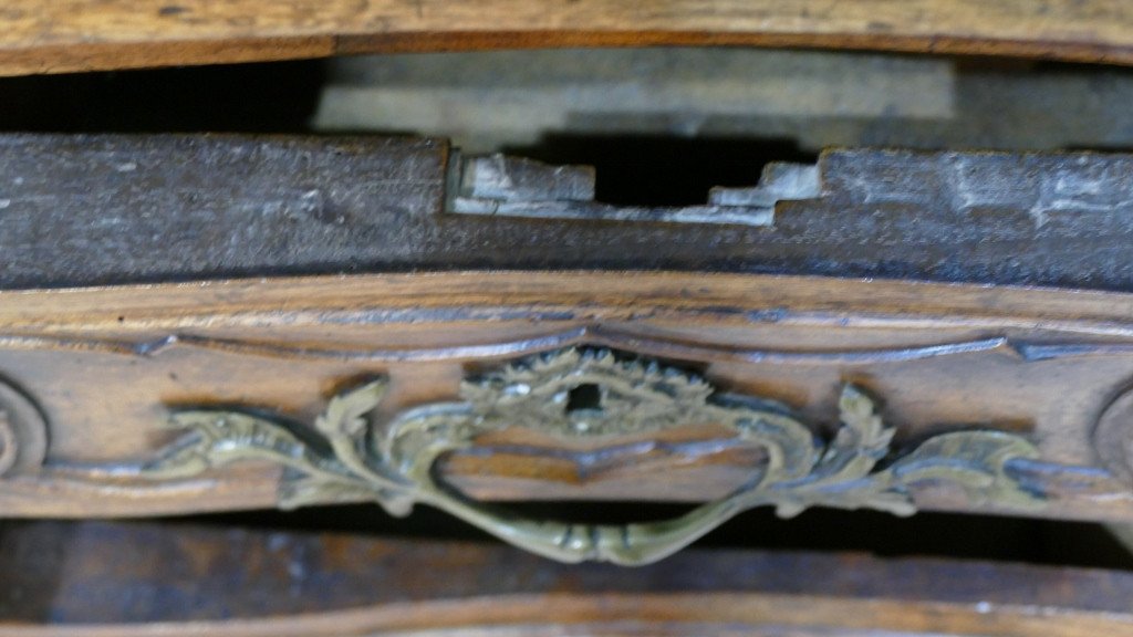 Commode Bordelaise En Noyer Massif, époque Louis XV, XVIII ème Siècle -photo-5