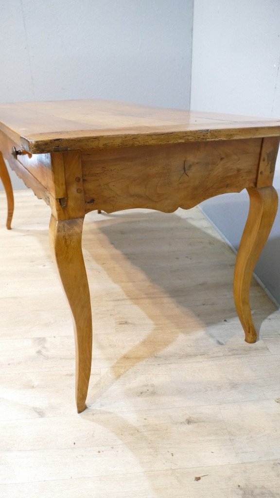 Table De Ferme Salle à Manger Style Louis XV En Merisier époque XIX ème-photo-2