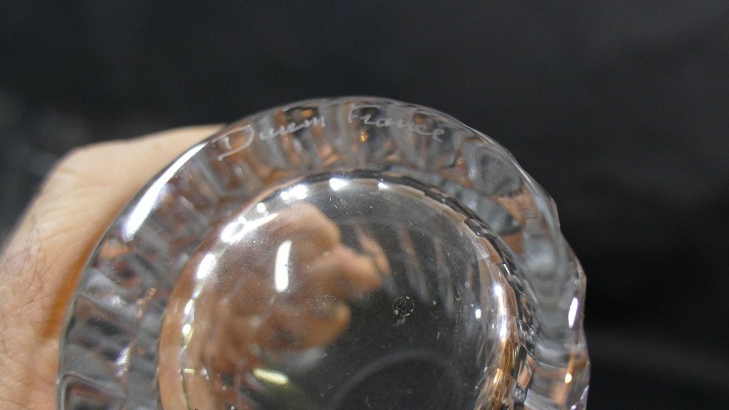 Daum France, 6 Orangeade Or Long Drink Glasses In Cut Crystal-photo-1