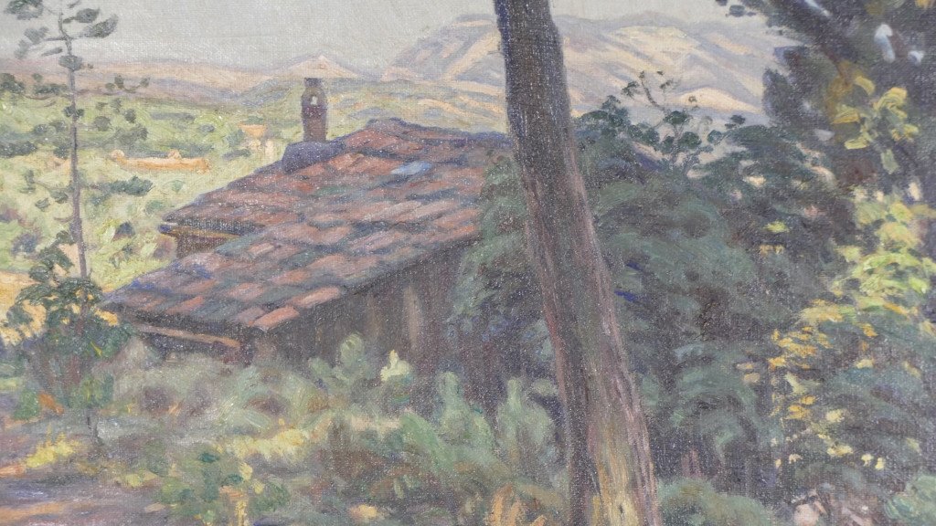 Charles Victor Guilloux (1866-1946), Oil On Canvas Provençal Landscape-photo-3