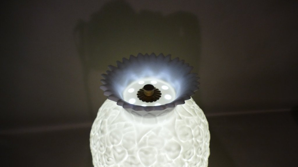 Limoges Porcelain Biscuit Pineapple Night Light-photo-2