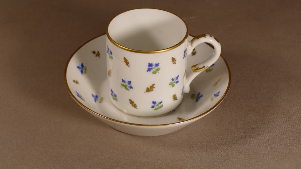 Bernardaud, Tasse Litron Aux Barbeaux, Porcelaine De Limoges, Ancienne Manufacture Royale-photo-2