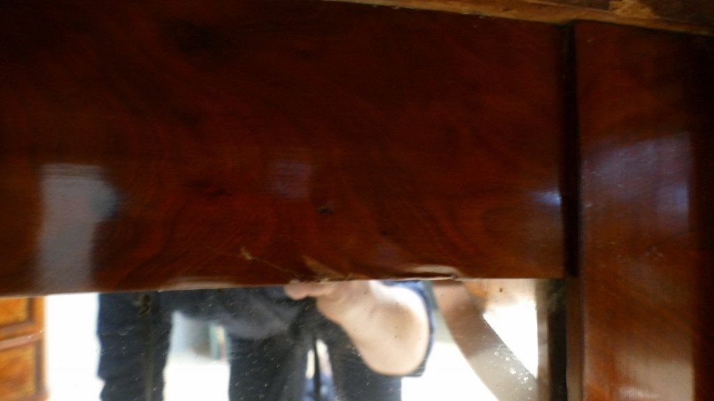 Restoration Console In Mahogany And Ice Background Amounts In Jarret, XIXth Time-photo-8