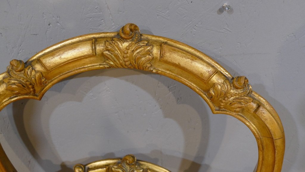 Paire De Chaises Bois Doré Style Louis XV Rocaille, époque 1900-photo-6