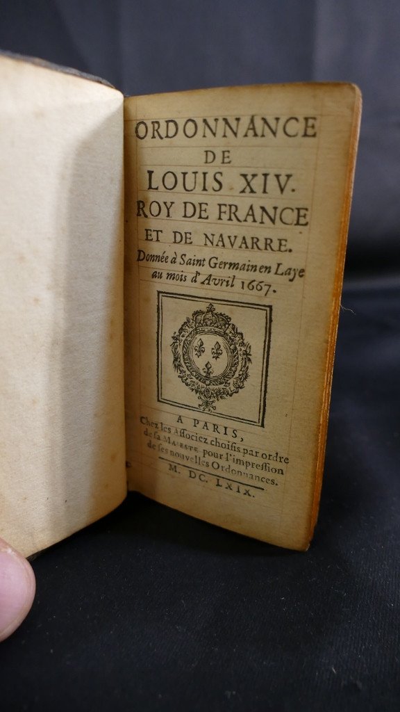 Code Louis, petit Livre "ordonnance De Louis XIV, Roi De France Et De Navarre" Daté 1669-photo-3