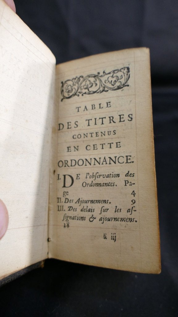 Code Louis, petit Livre "ordonnance De Louis XIV, Roi De France Et De Navarre" Daté 1669-photo-5