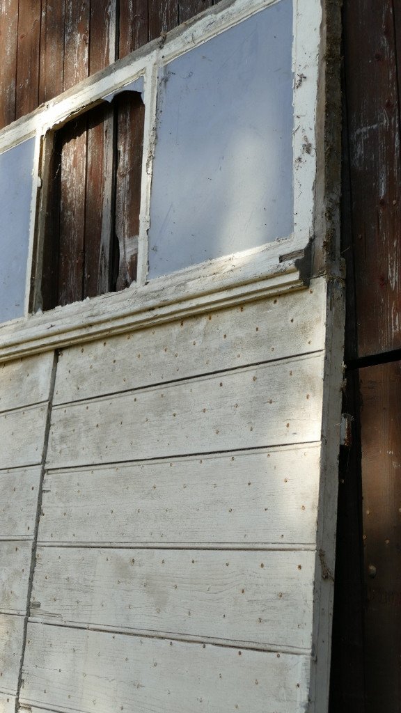 Double Porte d'Entrée En Bois Clouté Avec Imposte, époque Fin XVIII ème, Début XIXème-photo-1