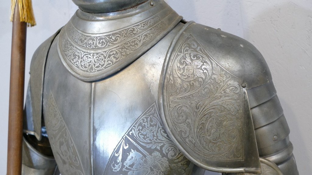 Armure De Charles V, Chevalier, Moyen-age, Tolède, XX ème Siècle, épée Hallebarde, Château Fort-photo-3