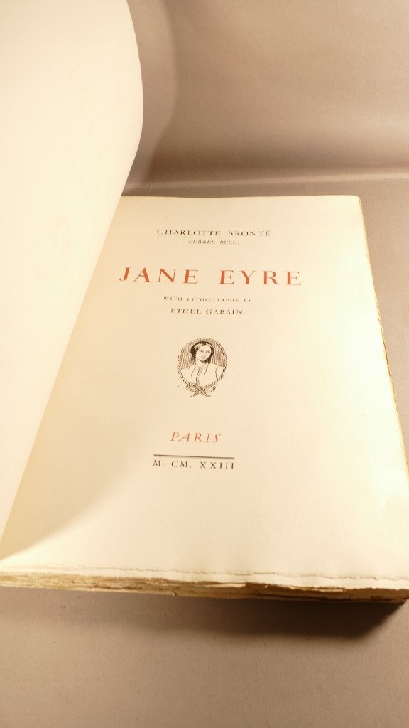 1923 Jane Eyre De Charlotte Bronté, Rare Livre 105/425 Litho De Ethel Gabain-photo-2