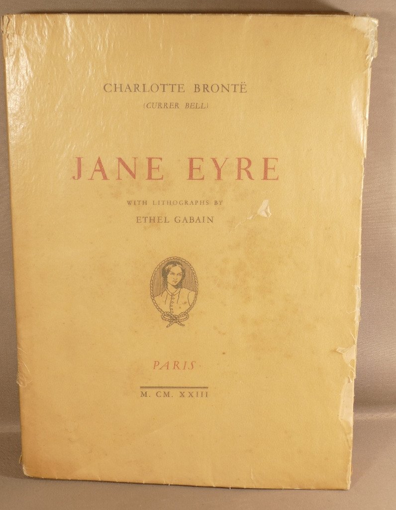 1923 Jane Eyre De Charlotte Bronté, Rare Livre 105/425 Litho De Ethel Gabain