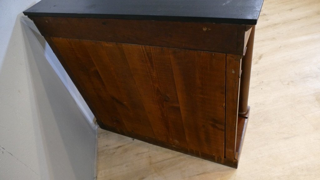 Empire Console With Mirror Bottom In Mahogany, Early 19th Century-photo-8