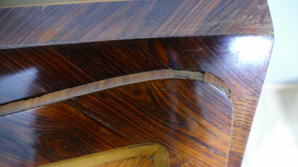 Louis XV Sloping Desk Stamped In Marquetry 18th Century-photo-5