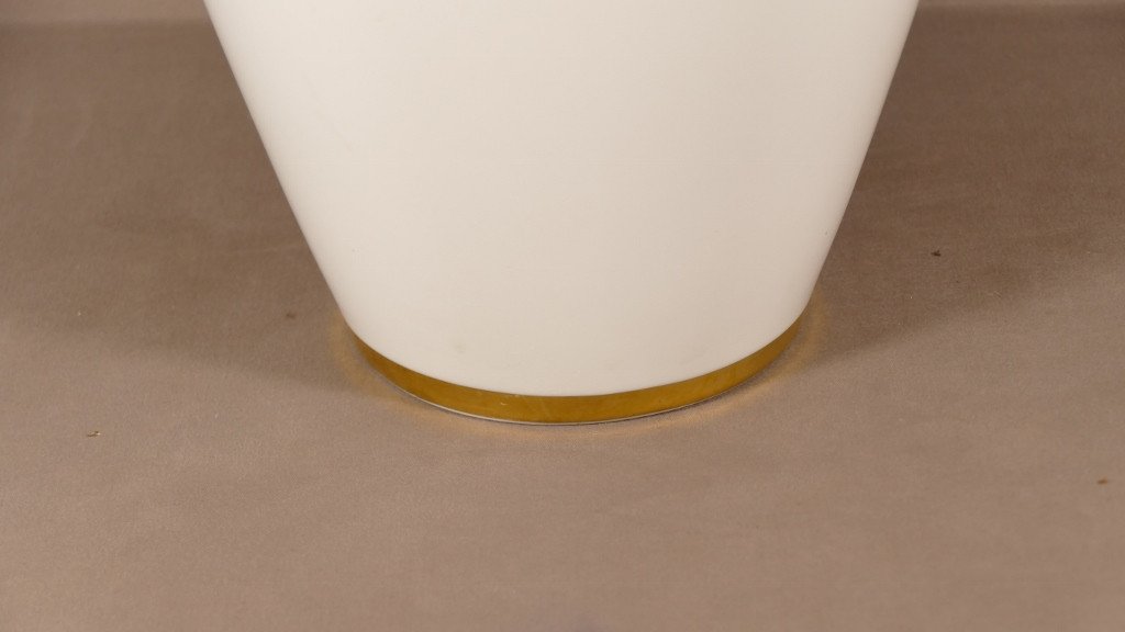 Bernardaud, Folie De Bagatelle, Large Limoges Porcelain Vase-photo-1