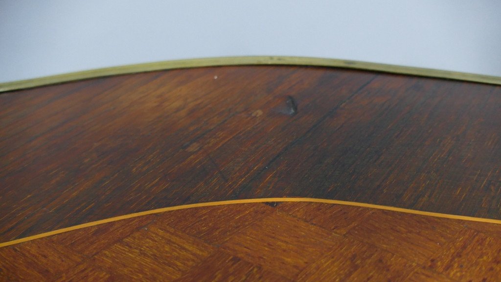Louis XV Style Flying Living Room Table In Rosewood Curling And Rosewood, Late 19th Century-photo-4