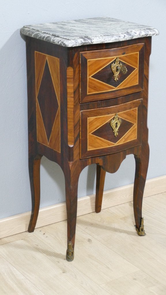 Small Between Two Or Living Room Commode Louis XV Period Rosewood And Rosewood, 18th Century