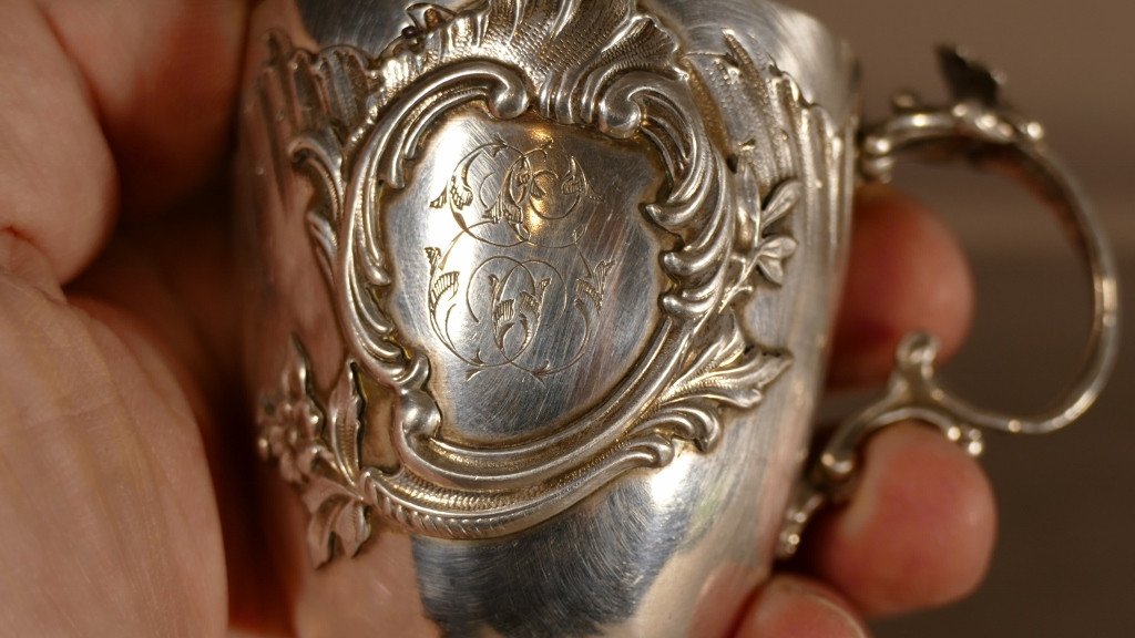 Henri Soufflot, Coffee Cup In Sterling Silver, Circa 1900-photo-4