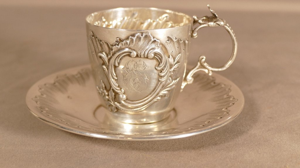 Henri Soufflot, Coffee Cup In Sterling Silver, Circa 1900