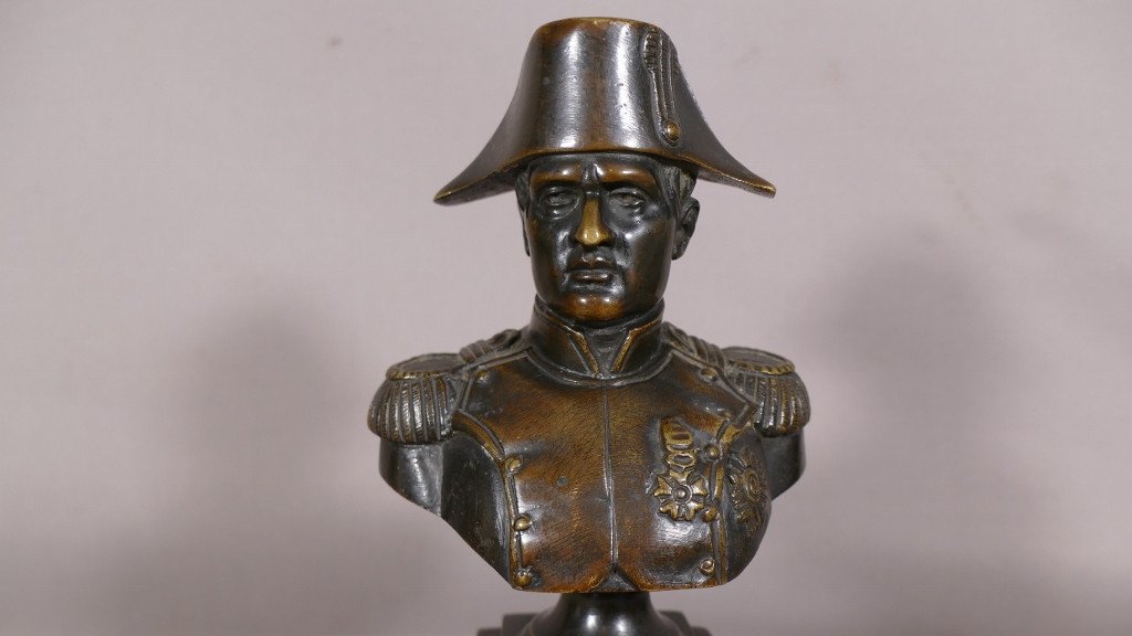 Napoléon Bonaparte, Buste En Bronze Patiné, époque Début XX ème-photo-3