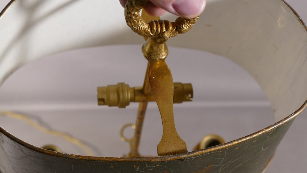 Empire Style Swan Bouillotte Lamp, Early 20th Century-photo-1