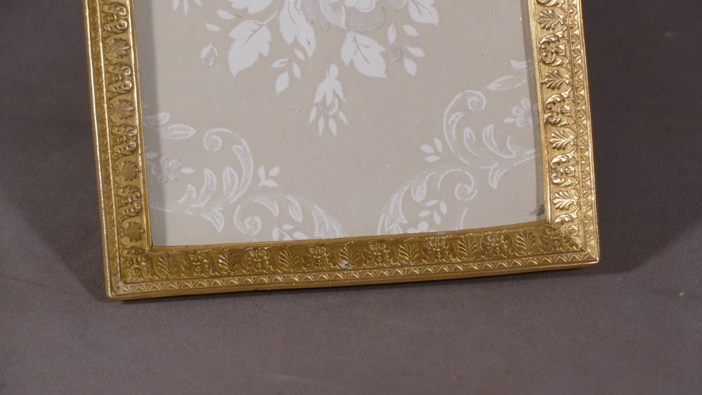 Louis XVI Style Photo Frame In Bronze And Gilded Brass, 1900 Period-photo-3