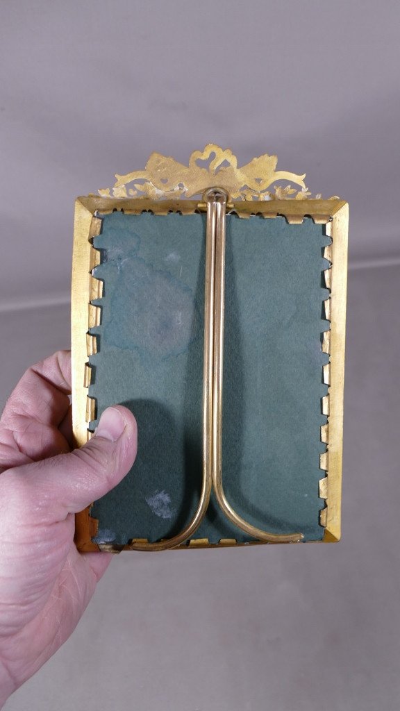 Louis XVI Style Photo Frame In Bronze And Gilded Brass, 1900 Period-photo-1