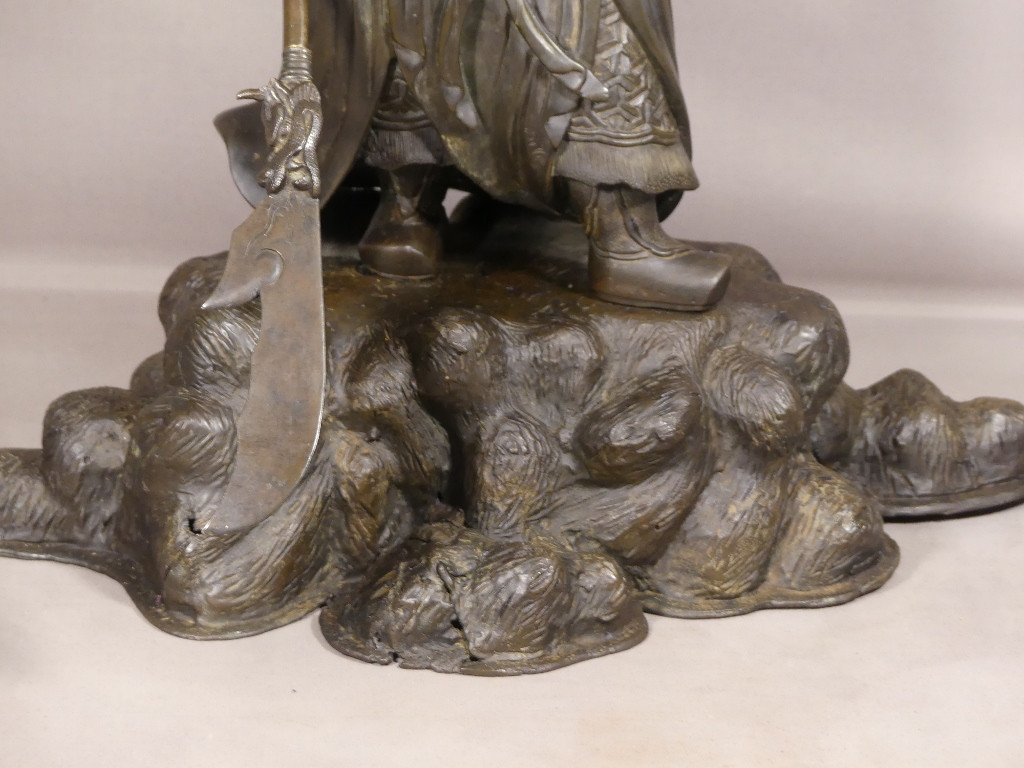 Chinese Bronze 18th Century, Guan Gong, Guan Yu, God Of War And Wealth, China-photo-4