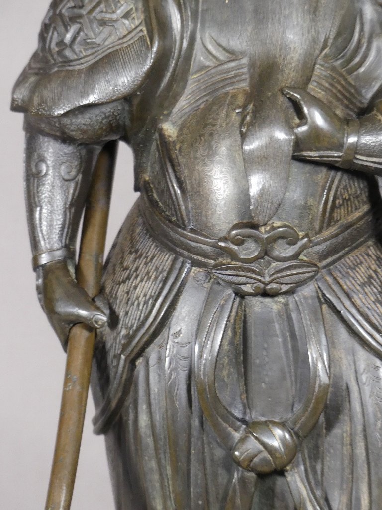 Bronze Chinois XVIII &egrave;me Si&egrave;cle, Guan Gong, Guan Yu, Dieu De La Guerre Et De La Richesse, Chine-photo-1