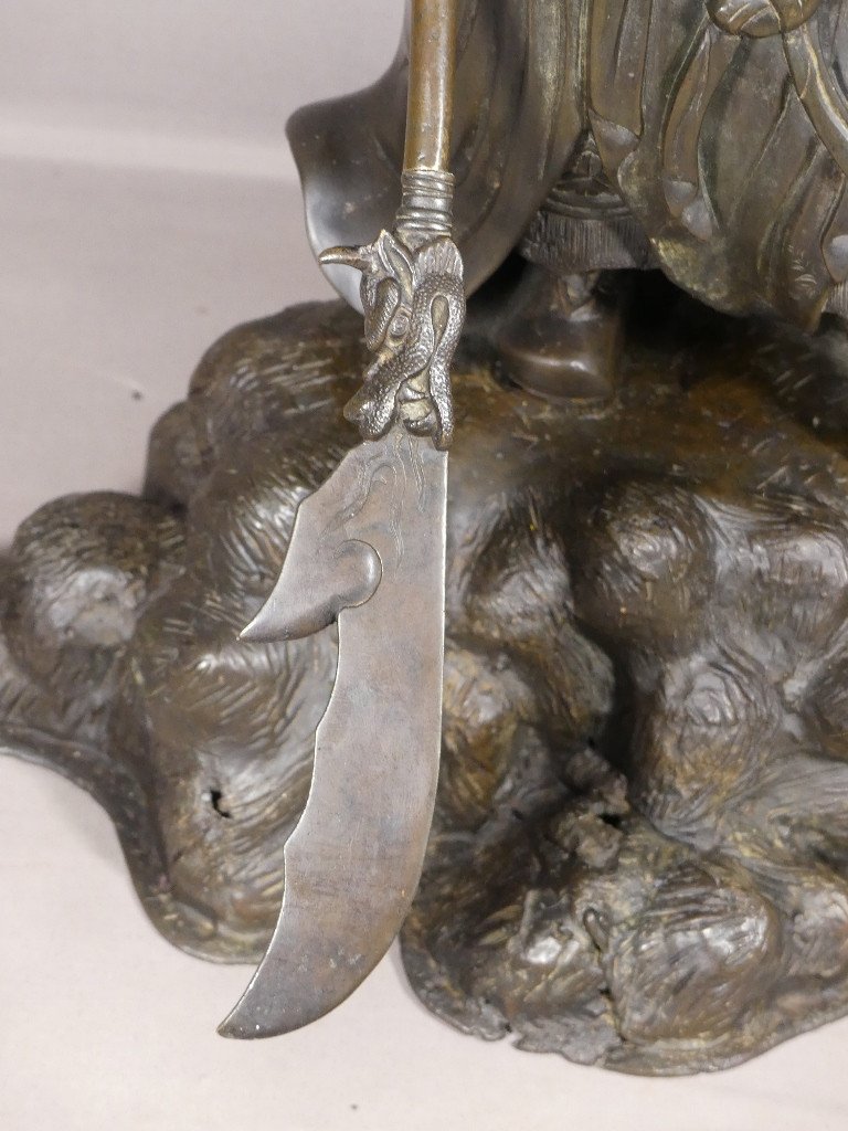 Chinese Bronze 18th Century, Guan Gong, Guan Yu, God Of War And Wealth, China-photo-4