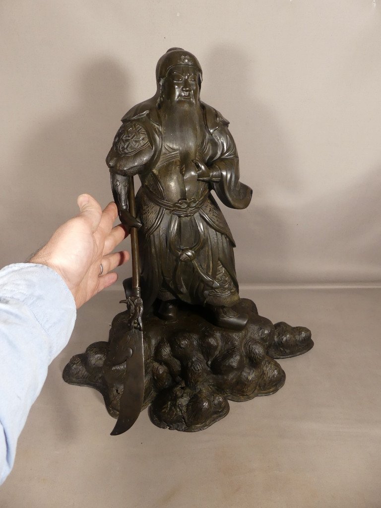 Bronze Chinois XVIII &egrave;me Si&egrave;cle, Guan Gong, Guan Yu, Dieu De La Guerre Et De La Richesse, Chine-photo-5