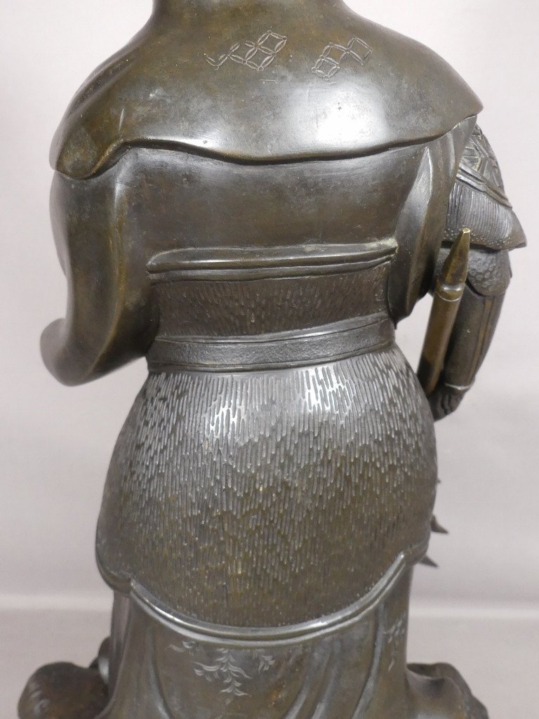 Bronze Chinois XVIII &egrave;me Si&egrave;cle, Guan Gong, Guan Yu, Dieu De La Guerre Et De La Richesse, Chine-photo-6