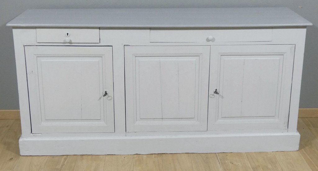 Kitchen Sideboard In Chic Country Style Painted Wood, 19th Century