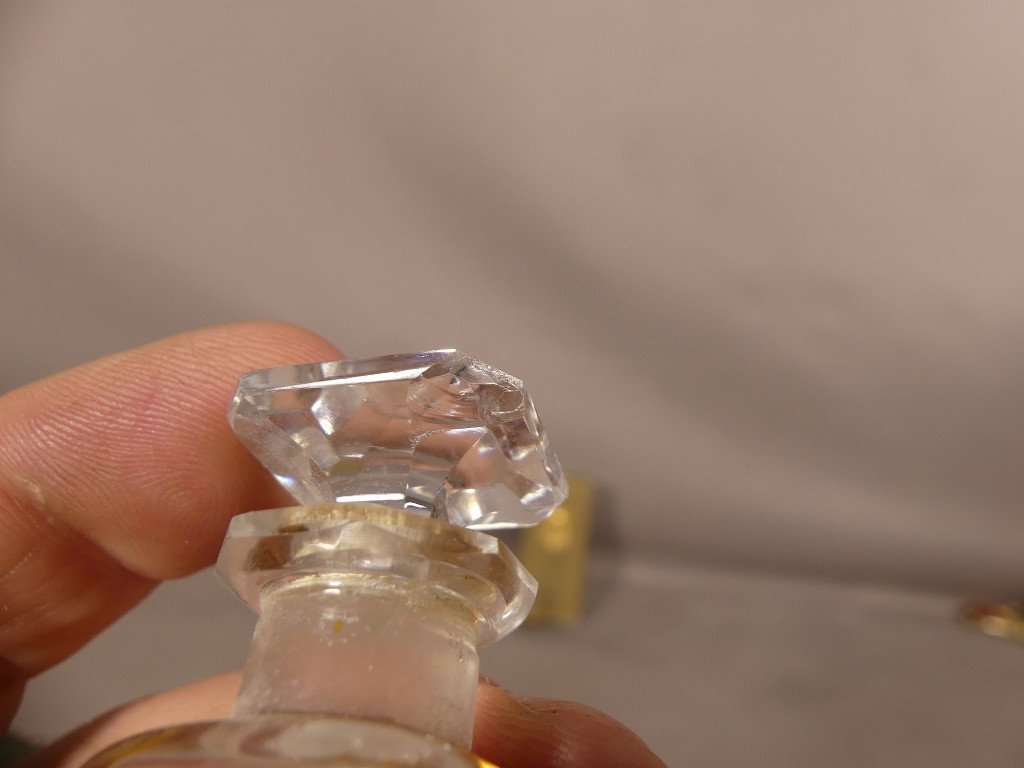 Divinia Par Wolff & Sohn 1903 , Très Rare Flacon De Parfum Plein En Cristal Baccarat Et  Boîte-photo-1
