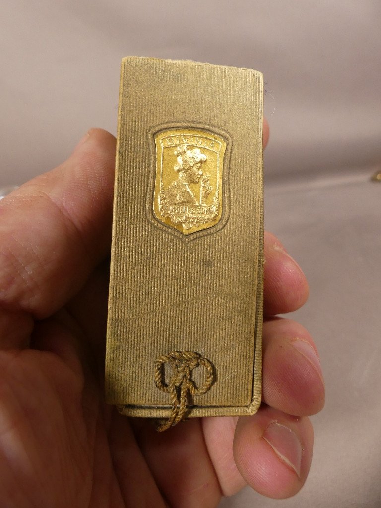 Divinia Par Wolff & Sohn 1903 , Très Rare Flacon De Parfum Plein En Cristal Baccarat Et  Boîte-photo-3