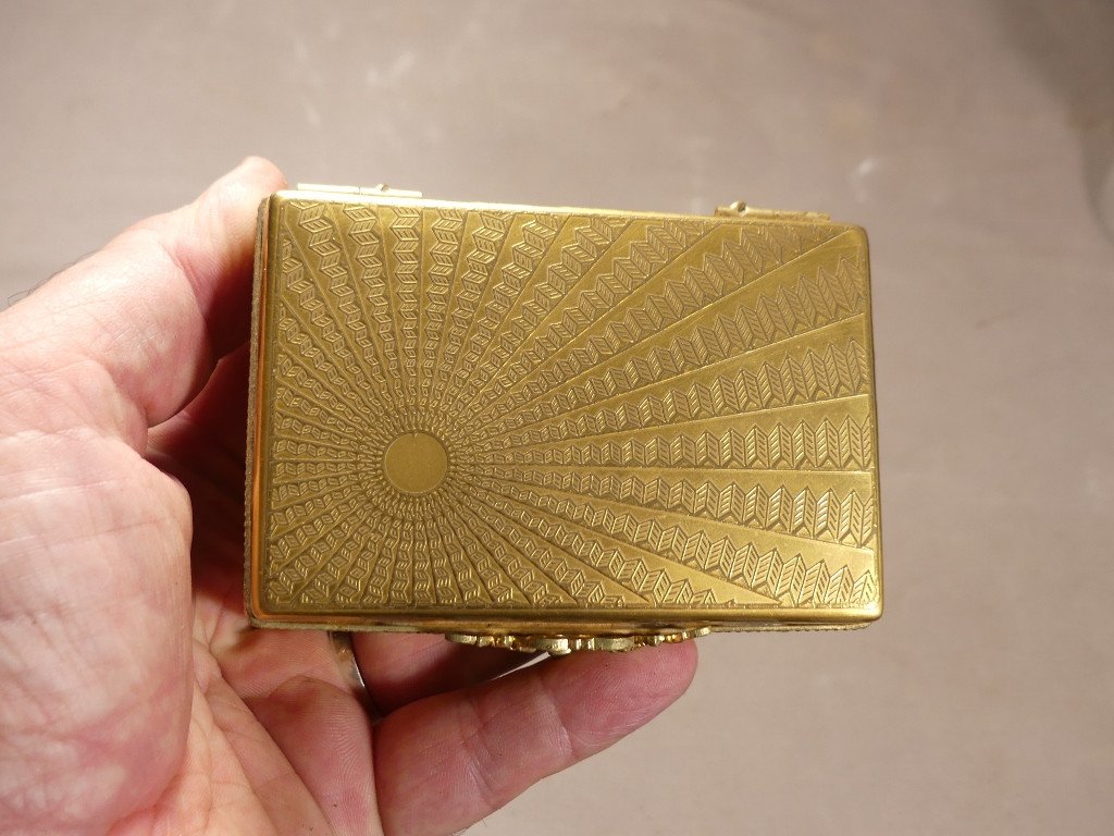Fabergé Limoges,  Coffret à Bijoux En Porcelaine Incrustation d'Or, Vers 1980-photo-2