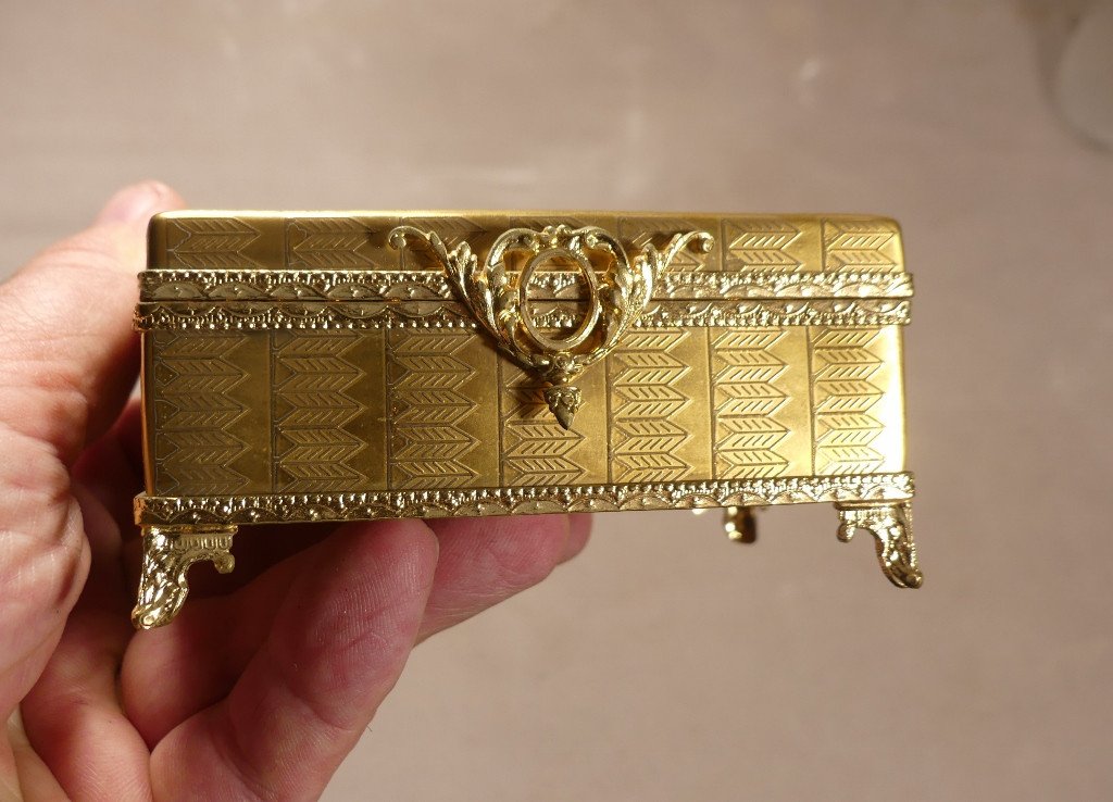 Fabergé Limoges,  Coffret à Bijoux En Porcelaine Incrustation d'Or, Vers 1980-photo-3
