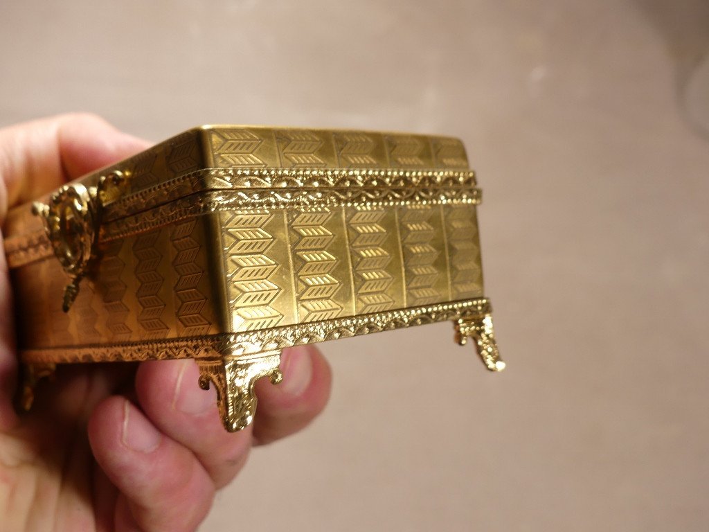 Fabergé Limoges,  Coffret à Bijoux En Porcelaine Incrustation d'Or, Vers 1980-photo-4