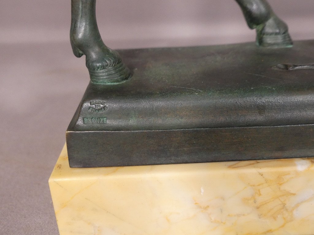 Statue équestre Du Colleone, d'Après Verrochio, Bronze à Patine Verte Antique, XIX ème-photo-8